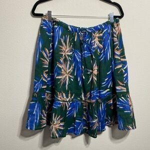 Birds of Paradis Bohemian Skirt Green